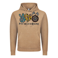 Vintage Coffee peace love racing Vintage Hoodie - CowhideDigitalArt