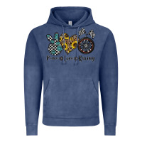 Vintage Denim peace love racing Vintage Hoodie - CowhideDigitalArt
