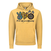 Vintage Mustard peace love racing Vintage Hoodie - CowhideDigitalArt