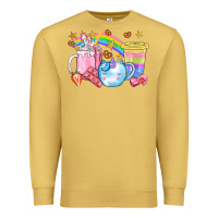 Antique Gold Unicorn Coffee Cup With Star Bbs Premium Sweatshirt - BundleAndBundleShop