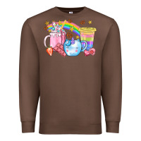 Chestnut Unicorn Coffee Cup With Star Bbs Premium Sweatshirt - BundleAndBundleShop