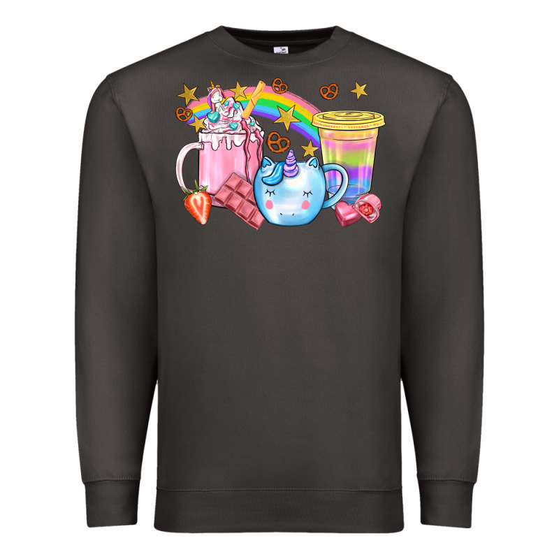 Unicorn Coffee Cup With Star Bbs Premium Sweatshirt by BundleAndBundleShop | Teevron