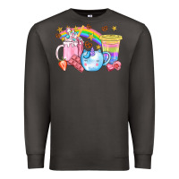 Smoke Unicorn Coffee Cup With Star Bbs Premium Sweatshirt - BundleAndBundleShop