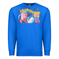 True Royal Unicorn Coffee Cup With Star Bbs Premium Sweatshirt - BundleAndBundleShop