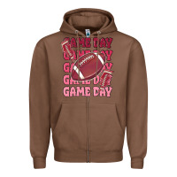 Chestnut game day football Zipper Hoodie - MaliasSmallBusiness