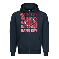 Navy game day football Zipper Hoodie - MaliasSmallBusiness