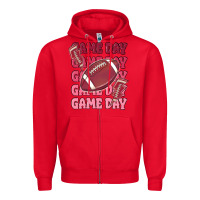Game Day Football Zipper Hoodie | Teevron