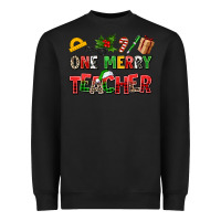 Black one merry teacher Heavyweight Sweatshirt - AdoDesignShop