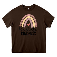 Chocolate Brown kindness Heavy Core Tee - Unal Design