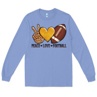 Colony Blue peace love football revize Long Sleeve Tee - AdoDesignShop
