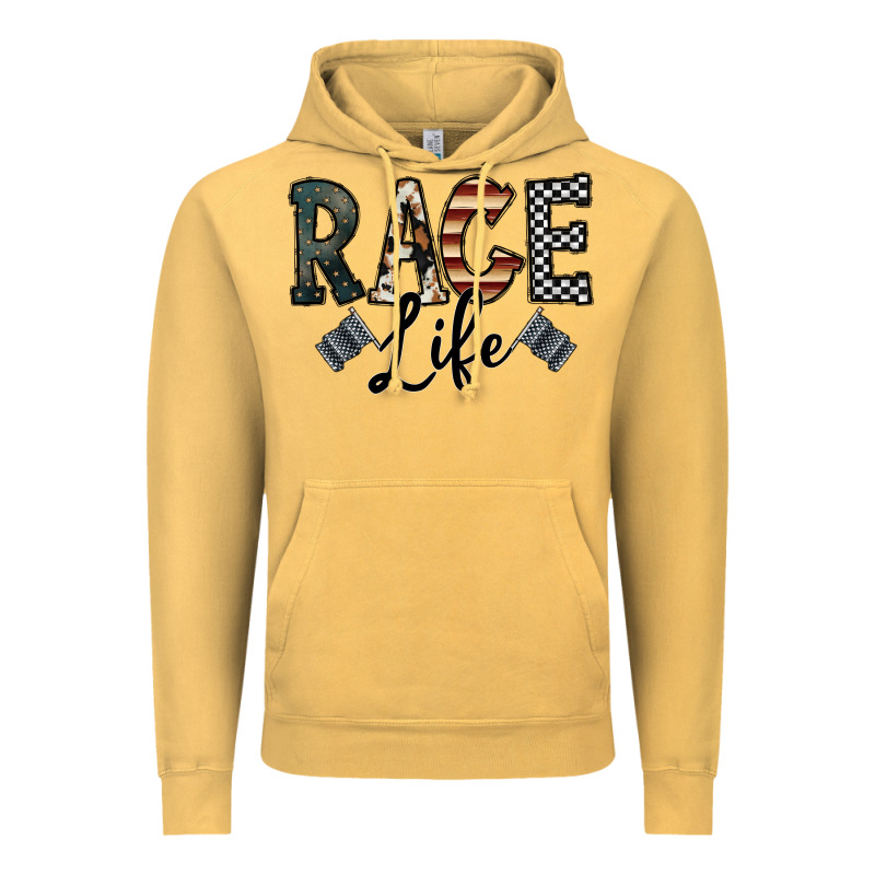 Race Life Vintage Hoodie by CowhideDigitalArt | Teevron