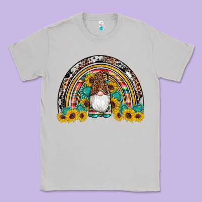 Western Gnome Gemstones Sunflowers Rainbow Classic Tee Designed By Artiststas
