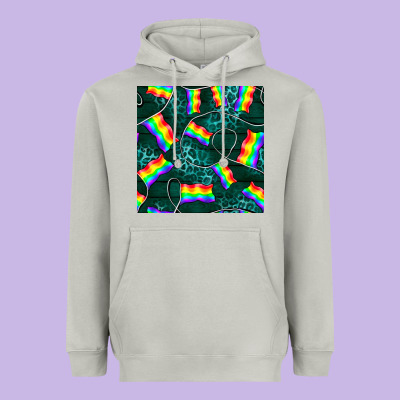 Pride Lgbtq Flags With Leopard Seamless Pattern Heavyweight Hoodie Designed By Bundleandbundleshop