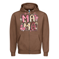 Chestnut floral mama Zipper Hoodie - MaliasSmallBusiness