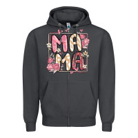 Smoke floral mama Zipper Hoodie - MaliasSmallBusiness