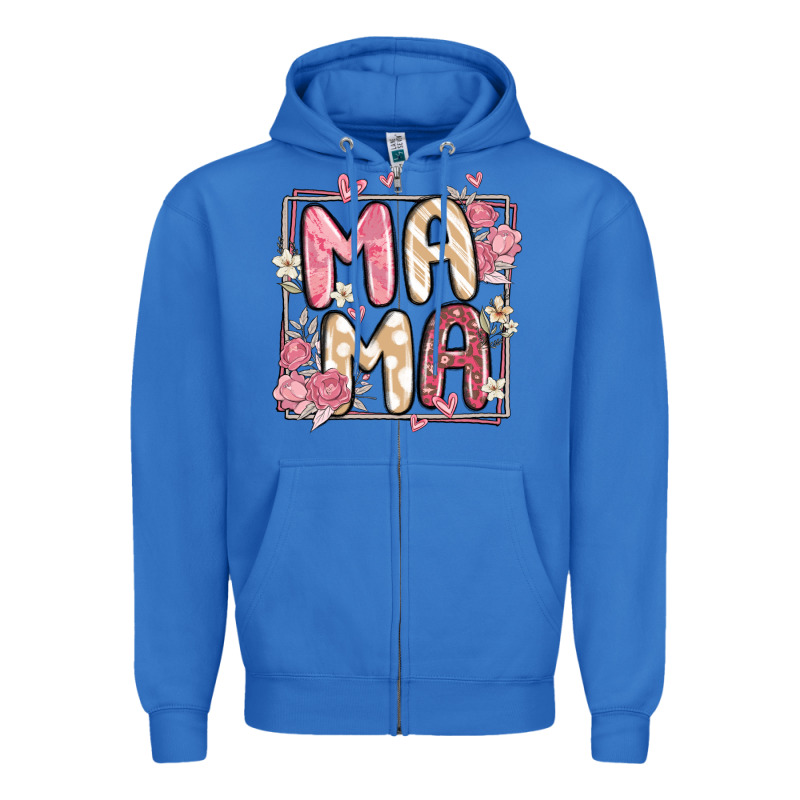 Floral Mama Zipper Hoodie by MaliasSmallBusiness | Teevron