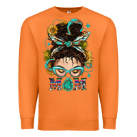 Carrot Western Messy Bun Mom With Sunflower Premium Sweatshirt - BundleAndBundleShop