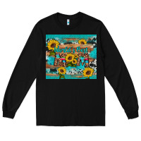 Black world's best mom sunflower leopard cowhide Long Sleeve Tee - Artiststas