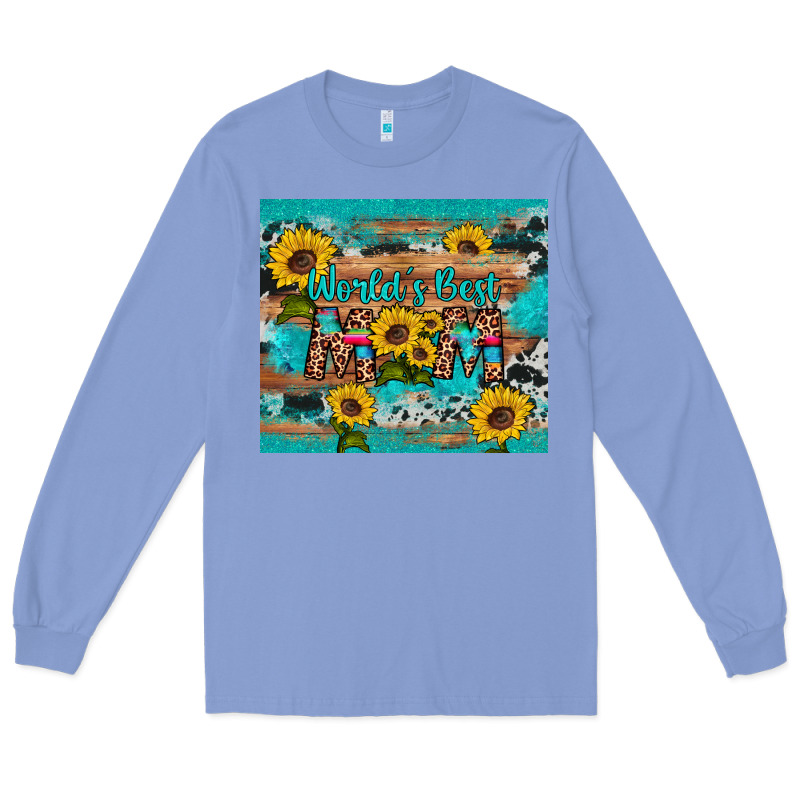 World's Best Mom Sunflower Leopard Cowhide Long Sleeve Tee by Artiststas | Teevron
