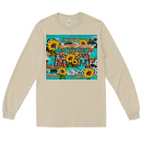 Mushroom world's best mom sunflower leopard cowhide Long Sleeve Tee - Artiststas