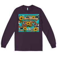 Plum world's best mom sunflower leopard cowhide Long Sleeve Tee - Artiststas