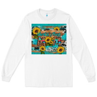 White world's best mom sunflower leopard cowhide Long Sleeve Tee - Artiststas