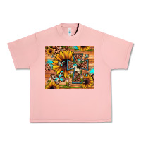 Salmon cross sunflower butterfly Urban Heavy Tee - JahusDesignShop