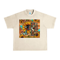 Sandshell cross sunflower butterfly Urban Heavy Tee - JahusDesignShop