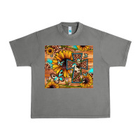 Tornado cross sunflower butterfly Urban Heavy Tee - JahusDesignShop