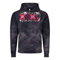 Cloud Black xoxo valentine Vintage Hoodie - RacoonDesign