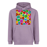 Lavender Pride lgbtq flowers and hearts seamless pattern Heavyweight Hoodie - BundleAndBundleShop