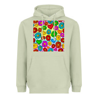 Matcha Pride lgbtq flowers and hearts seamless pattern Heavyweight Hoodie - BundleAndBundleShop