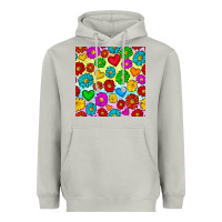 Moon Dust Pride lgbtq flowers and hearts seamless pattern Heavyweight Hoodie - BundleAndBundleShop