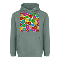 Sage Pride lgbtq flowers and hearts seamless pattern Heavyweight Hoodie - BundleAndBundleShop