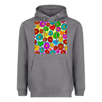 Storm Pride lgbtq flowers and hearts seamless pattern Heavyweight Hoodie - BundleAndBundleShop