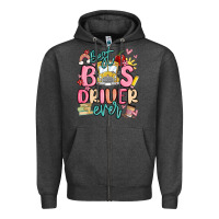 Charcoal Heather best bus driver ever Zipper Hoodie - MaliasSmallBusiness