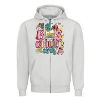 Dove Grey best bus driver ever Zipper Hoodie - MaliasSmallBusiness