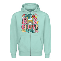 Seafoam best bus driver ever Zipper Hoodie - MaliasSmallBusiness
