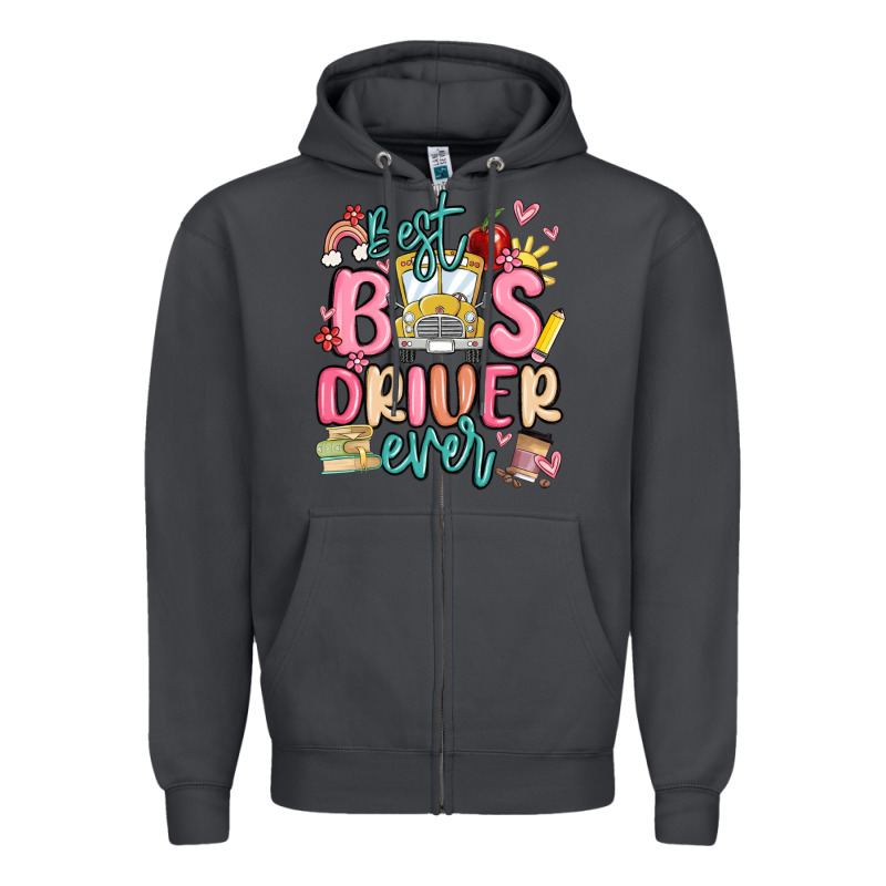 Best Bus Driver Ever Zipper Hoodie by MaliasSmallBusiness | Teevron