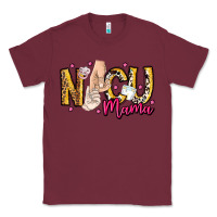 Burgundy Nicu Mama Classic Tee - CowhideDigitalArt