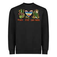 Black peace love san judas Heavyweight Sweatshirt - JahusDesignShop