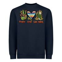 Navy peace love san judas Heavyweight Sweatshirt - JahusDesignShop