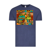 Vintage Denim hello fall pumpkin Vintage Tee - JahusDesignShop