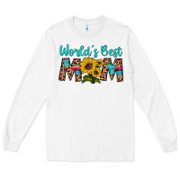 White world's best mom sunflower Long Sleeve Tee - Artiststas