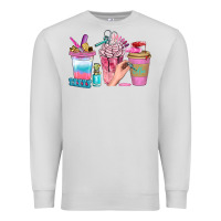 Dove Grey Nail Coffee Cups With Rings Bbs Premium Sweatshirt - BundleAndBundleShop