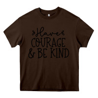 Chocolate Brown be kind Heavy Core Tee - Unal Design