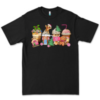 Black pink gingerbread coffee cups Premium Tee - Zillion Design Studio