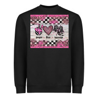 Black peace love racing Heavyweight Sweatshirt - JahusDesignShop