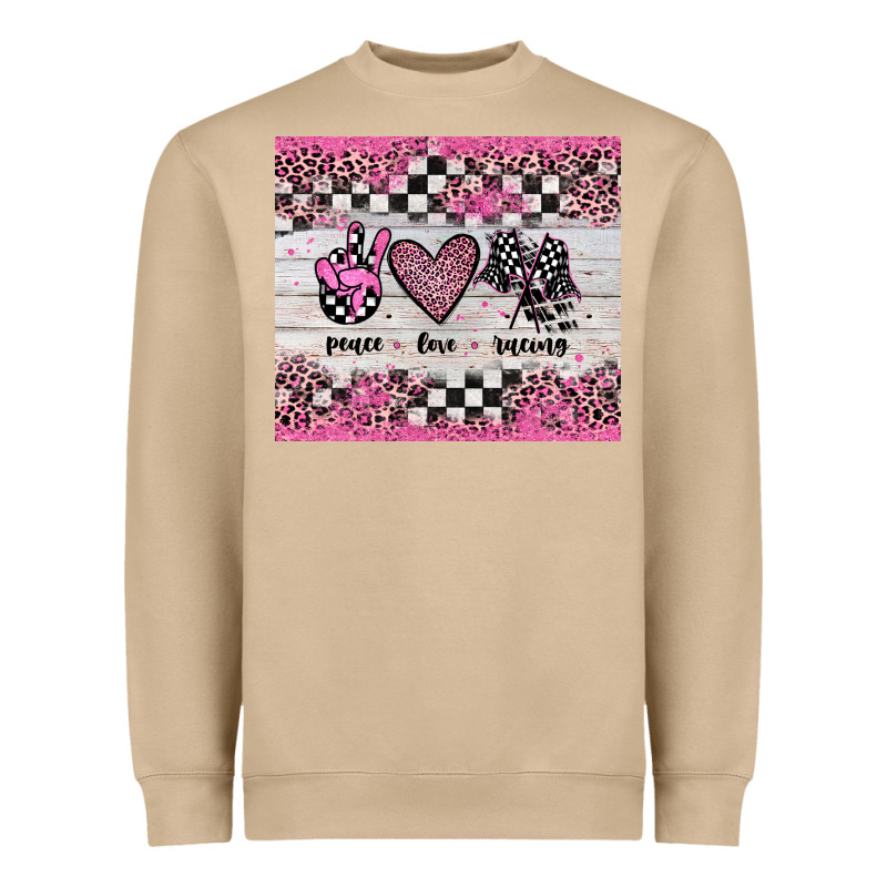 Peace Love Racing Heavyweight Sweatshirt by JahusDesignShop | Teevron