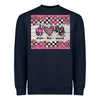 Navy peace love racing Heavyweight Sweatshirt - JahusDesignShop